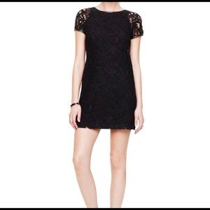 Club Monaco Witherbee Lace Dress w/ leather Trim